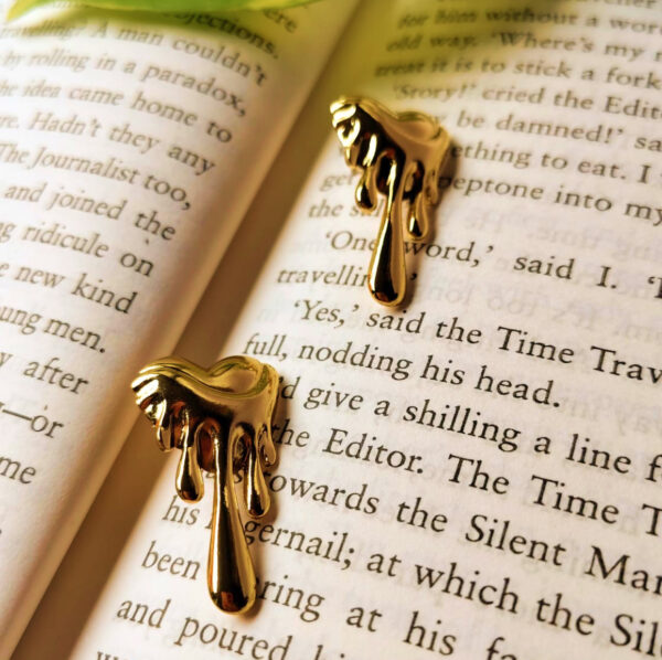 anti tarnish earrings stainless steel gold studs