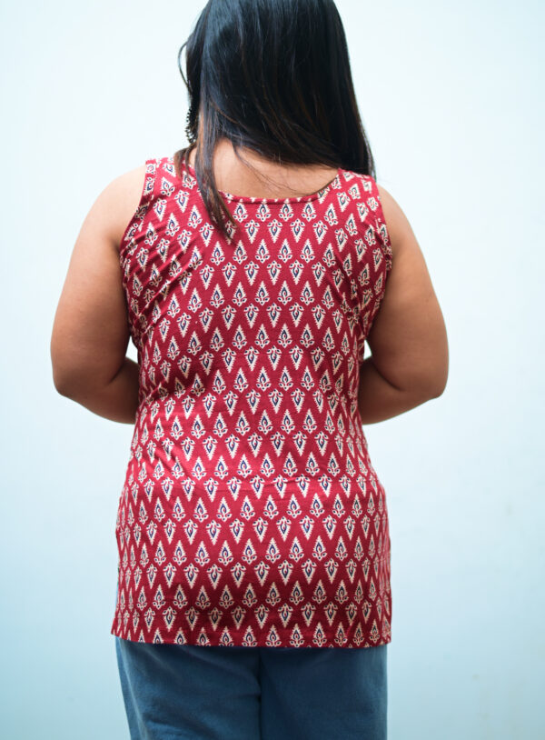 pinterest inspired cotton short kurti aura elegance front view