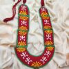 Fabric handmade necklace with ethnic design