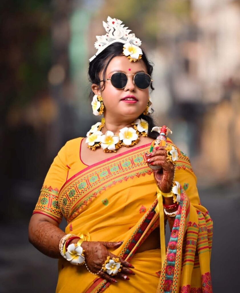 Simple handmade jewellery and flower jewellery set