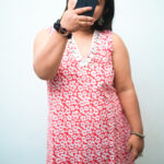 Gulabo cotton simple short kurti for women – floral ethnic design