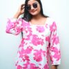 elegant printed short kurti for women
