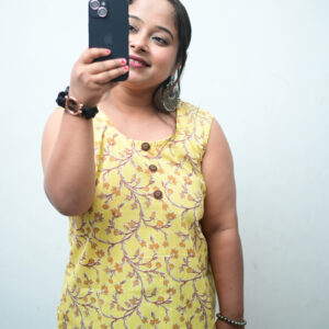 Front view short sleeve kurti cotton for women